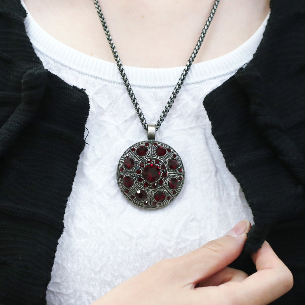 BNP Jewelry Antique High End Style Necklace Korean Design Circle Christmas Gift Made in Korea